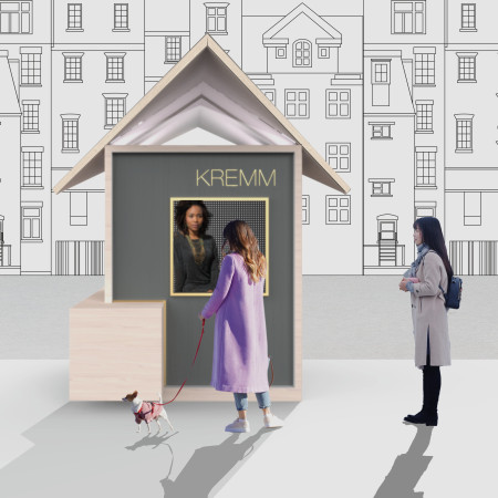 Perforated Metal Panels and Natural Wood Create a Compact Community Space for Coffee Enthusiasts