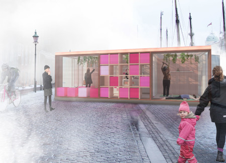 Modular Caf&eacute; Crafted from Recycled Foam Insulation and Polystyrene Roofing Panels