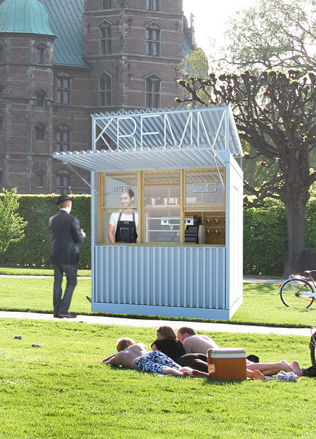Modular Coffee Kiosk with Perforated Aluminum Facade and Enhanced Insulation Solutions