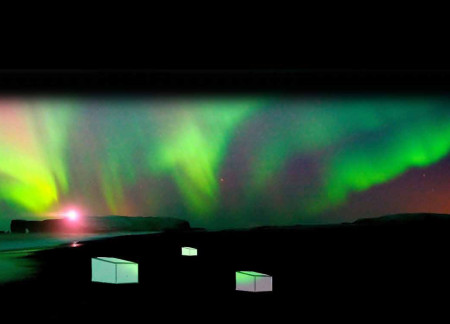 Dynamic Light Displays Within Translucent Glass and Sustainable Oak Structures