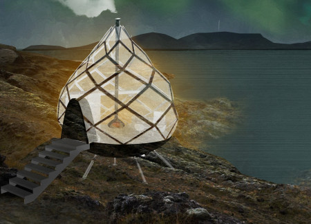 Teardrop Structures Crafted from Etfe and Local Timber in a Communal Gathering Space