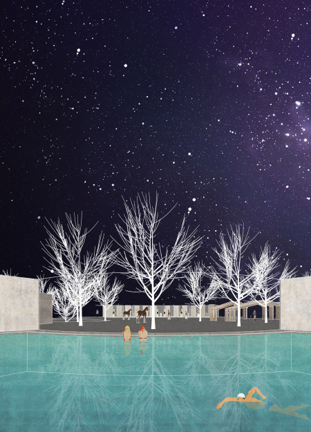 Charred Wooden Shingles and Cross-Laminated Timber Panels Define a Self-Sustaining Circular Community