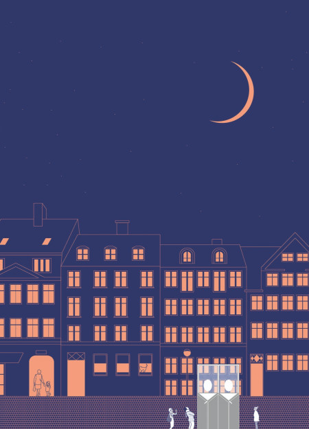 Perforated Metal Cladding and Glass Canopy Enhance Social Interaction in Compact Urban Kiosk