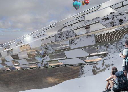 Reflective Glass and Lightweight Steel Elevate Outdoor Observation Experience