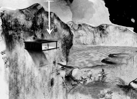 Charred Wooden Shingles and Transparent Spaces in a Solitary Mountain Retreat