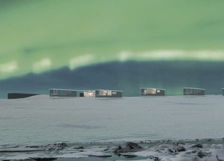 Charred Wood Shingles and Geothermal Solutions in a Nature-Integrated Observation Retreat