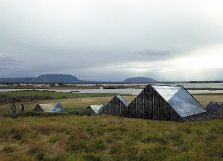 Charred Wood and Basalt Integration in Iceland's Sustainable Residential Community