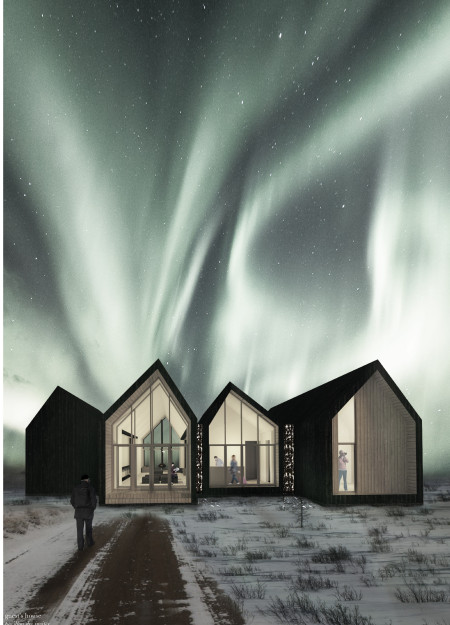 Charred Wooden Shingles and Volcanic Stone Create a Unique Retreat in Iceland's Landscape