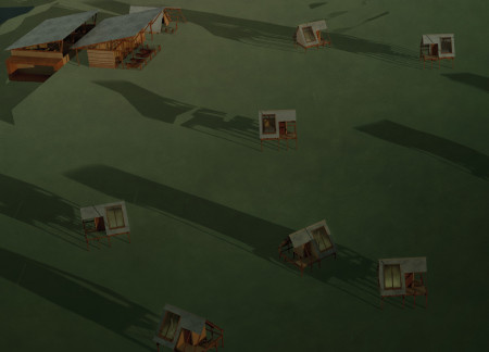 Charred Wooden Shingles and Timber Cabins Designed for Aurora Viewing in Iceland