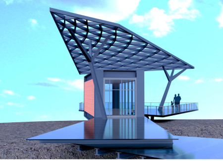 Volcanic Ignimbrite Cube Overlooking Geological Caldera