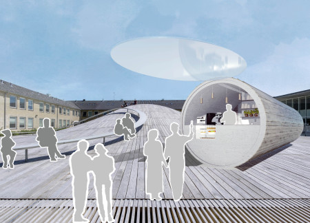 Transparent Lid Structure Combining Reused Pipes and Affordable Housing