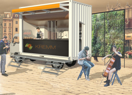 Herb Garden Integrated with Water Filtration in a Community Caf&eacute;