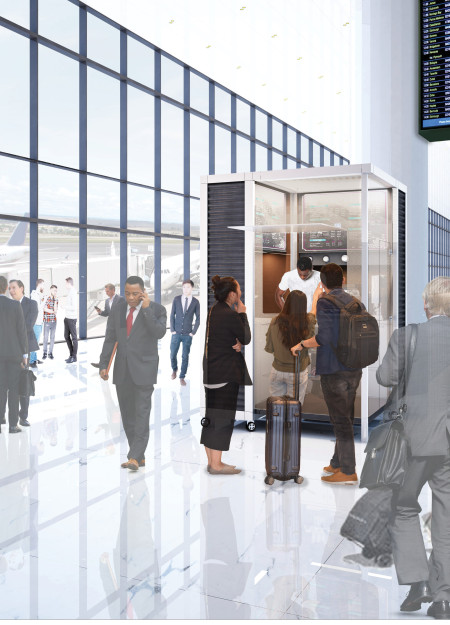 Mobile Coffee Service Unit Built with Corrugated Aluminium and Birch Plywood