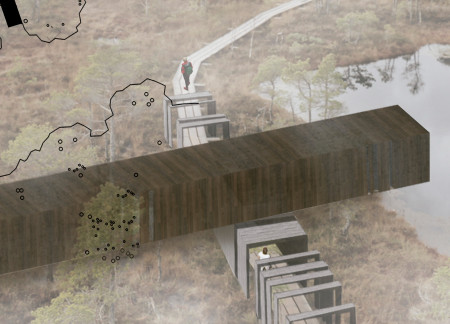 Framed Views and Nativa Wood Spaces in a Wetland Landscape