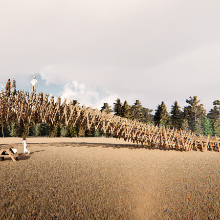 Ladder-Like Parametric Modules Enhance Environmental Engagement in Observatories