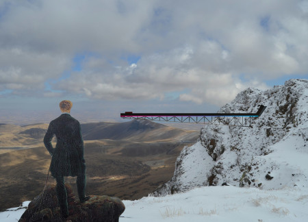 Billion Eyes Monument Featuring Serpentine Paths and Copper Railings