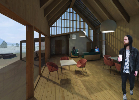 Timber and Glass Retreat with Modular Units for Northern Lights Viewing