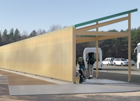 Timber Louvers and Sustainable Practices in a Bog Visitor Center