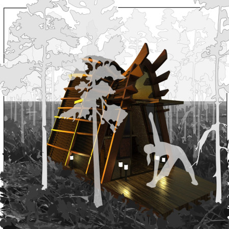 Panoramic Views and Spray Foam Insulation in Compact Forest Retreats