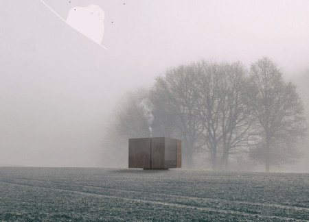 Eroded Masses of Solid Wood and Animal Skins for Meditative Living
