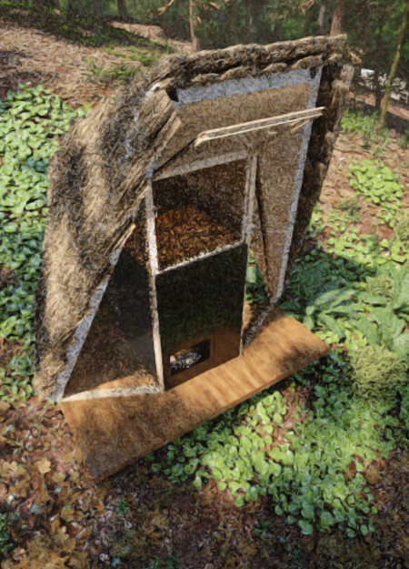 Wooden Retreat Designed for Quiet Introspection in a Forest Setting