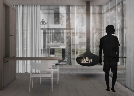 Galvanized Steel and Pine Wood Cabins Emphasizing Community and Connection to Nature