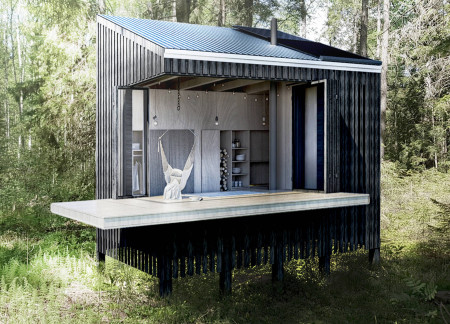 Elevated Living with Three Levels and Rainwater Integration