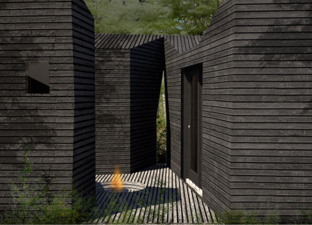 Natural Wool Insulation in an Edgy Retreat for Mindful Living