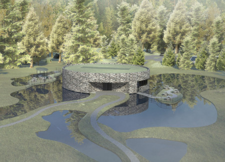 Gabion Structures and Triple-Glazed Windows Enriching Visitor Experience in a Latvian Wetland Center