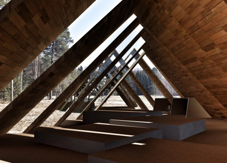 Thatched Gable Roof Blending Natural Surroundings with Community Engagement