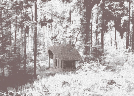 Thatched Roof Retreat Utilizing Timber Frame and Stone Base for Harmonious Living