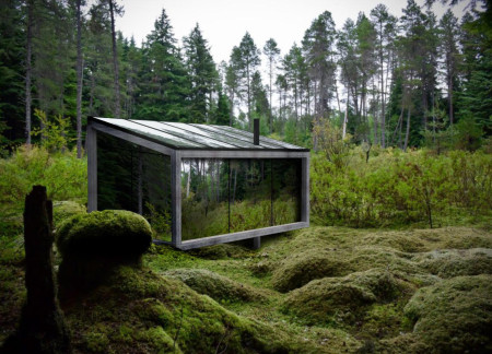 Energy-Generating Windows Enabling Sustainable Living in Compact Wooden Cabin