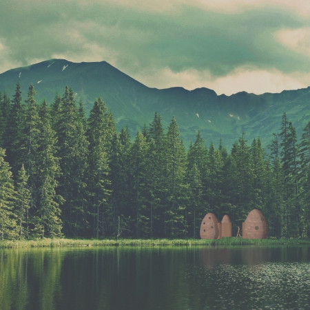 Serene Meditation Retreat Crafted from Pine, Oak, and Birch