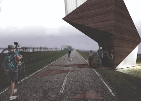 Panoramic Views Enhanced by Larch and CLT in Community Living Spaces