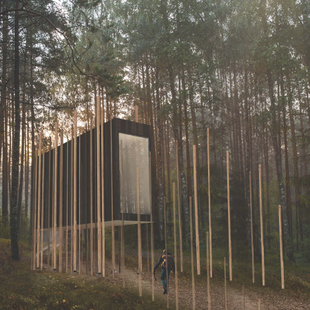 Charred Spruce Cabins Elevating Mindfulness in a Latvian Forest