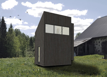 Removable Wall and Pine Cladding Retreat Embracing Nature's Essence