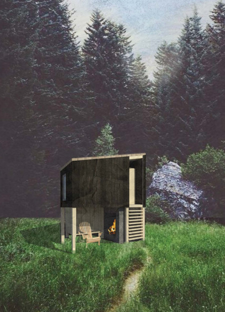 Charred Spruce Cladding and Thatch Roofing Create a Tranquil Meditation Retreat