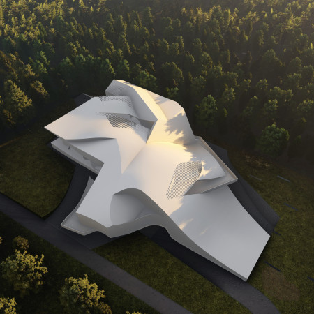 Canopy Space Above an Embedded Landform Visitor Center