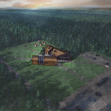 Thatch Roof and Timber Structure Enrich Community Experience in Natural Park