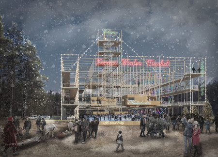 Elevated Timber Canopy with Panoramic Viewing Tower and Seasonal Community Spaces
