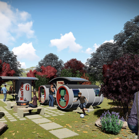 Reclaimed Wood Retreat with Solar-Powered Facilities