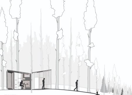 Reclaimed Brick Cabin Embracing the Forest for Mindful Retreats