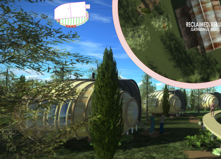 Timber Pods Enveloped in Natural Greenery Along Lakeside Retreat