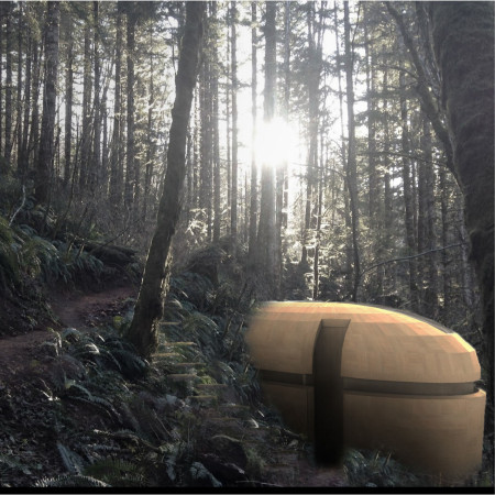 Parabolic Sound Bath in Gabion Structure for Meditative Retreat