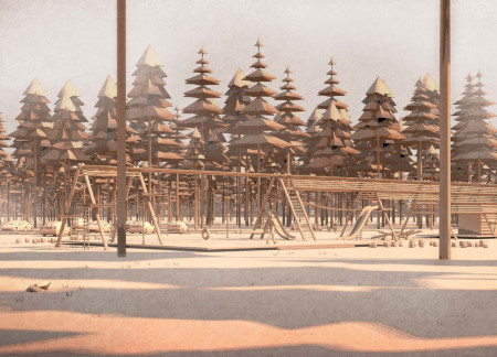 Timber Structure That Harvests Rainwater in a Gateway to Wetlands