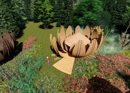 Tatami-Floored Retreat Surrounded by Nature for Mindful Meditation