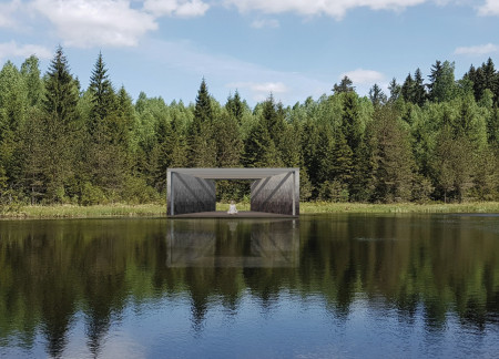 Natural Brown and White Spaces in a Mindful Meditation Retreat