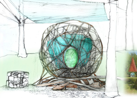 Cocoon-Like Retreat Designed with Etfe Canopy and Rough Timber Elements