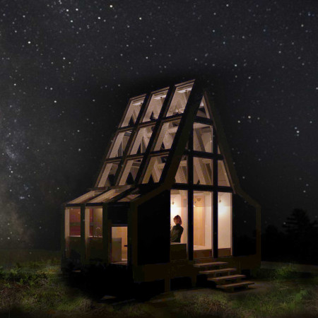 Charred Wooden Shingles and Flexible Spaces in a Meditative Retreat