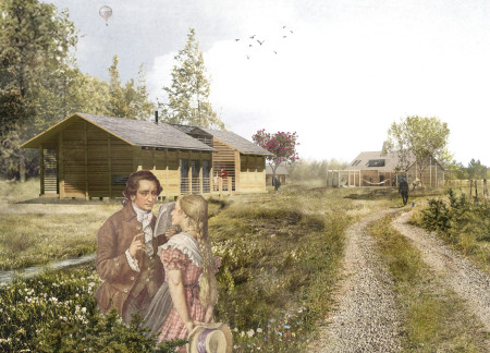 Natural Stone Foundations and Pine Wood Construction Enhancing Ecological Living Spaces